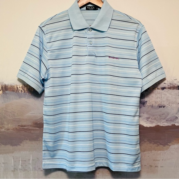 Paul Smith London Other - Vtg PAUL SMITH London Golf Polo Shirt Blue Stripe Cotton Short Sleeve Men Size M